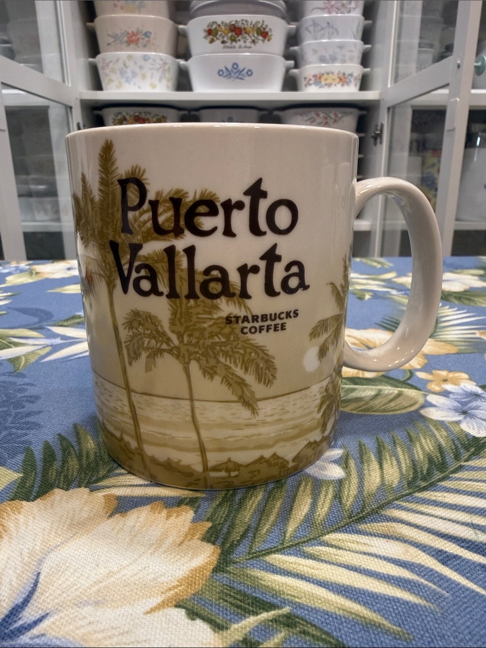 Starbucks Puerto Vallarta Beige and Brown Ceramic Coffee Mug
